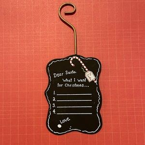 Dear Santa Chalkboard Ornament